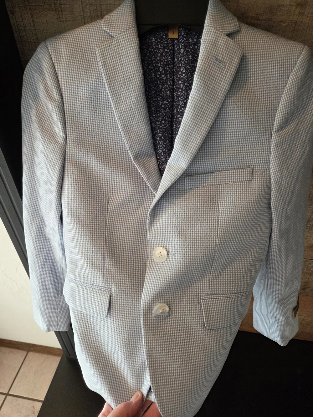 Class Club Gold Label Gingham Boys Blazer Size 7